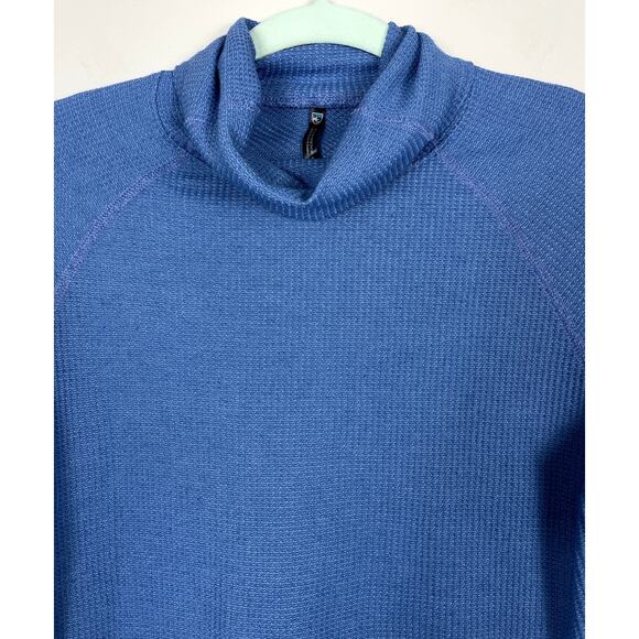 Kuhl Petra Turtleneck Top Blue Small Waffle Knit - Picture 4 of 13